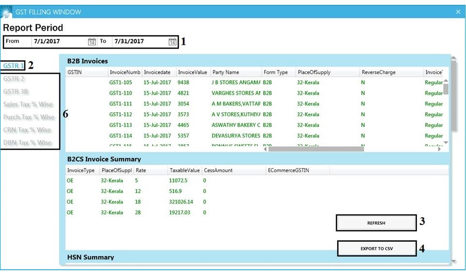 GST billing software-GST Filing Window