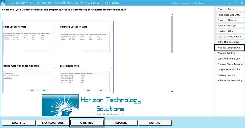 GST billing software-Product Composition Window Part 1