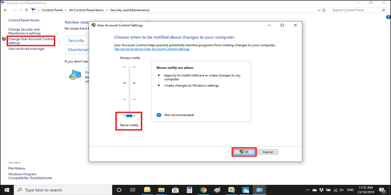 GST billing software-User Account Control