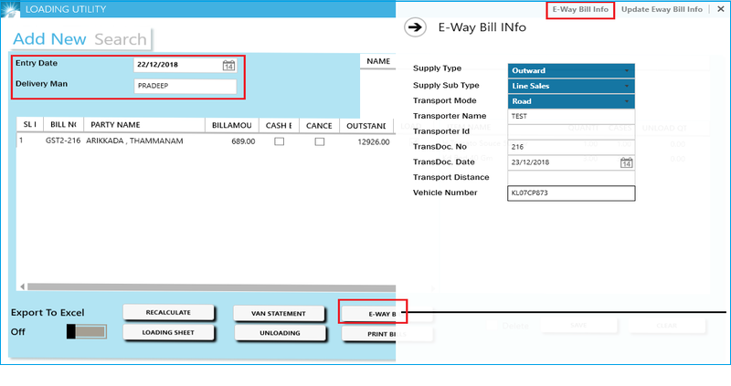 GST billing software-EWay bill