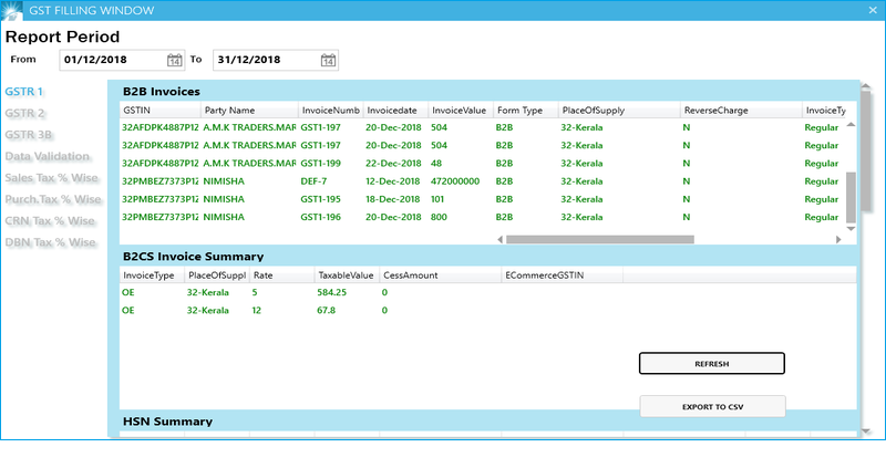 GST billing software-GST Reports