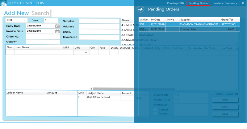 GST billing software-Payment Voucher Creation
