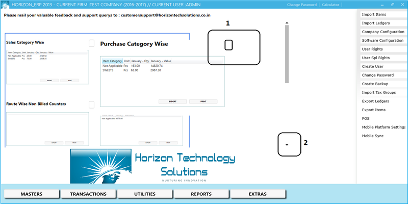 GST billing software-home screen