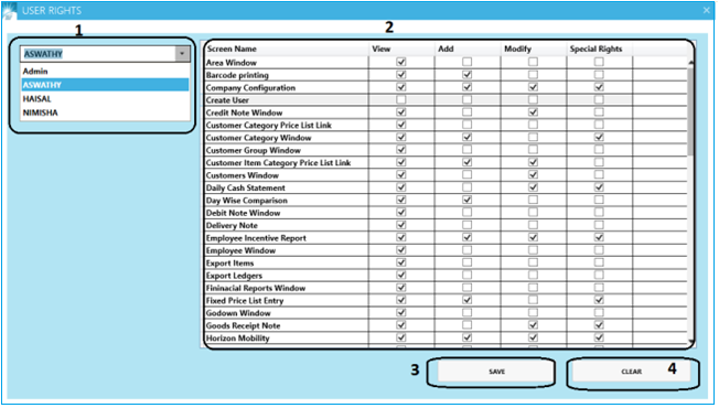 GST billing software-user configuration
